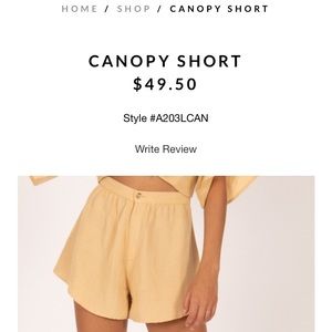 Amuse society canopy shorts szL NWT